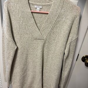 J. Jill Women's V-Neck Sweater in Soft Cream